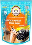 Meekus Bubble Tea Tapioca Pearls Black Sugar Flavor, Boba Pearl Tapioca Flour Makes DIY Bubble Tea, Smoothies, and Desserts in 5 Minutes, 10 oz (283 g) (1 Pack, Black Sugar)