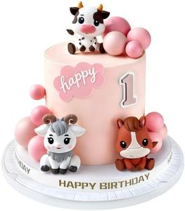 14 Pieces Farm Cake Decorations with Horse, Cow, Sheep, Farm Animal Cake Toppers for Animal Theme Birthday Party Cake Decorations Supplies