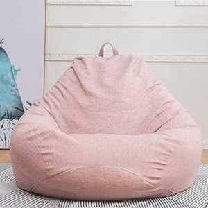 Highdi Bean Bag without Filling, Gaming Huge Bean Bags Chair for Adult Kids Teenagers Children, Polycotton Large Living Room Bean Bag Cover Pink Beanbags Indoor Outdoor