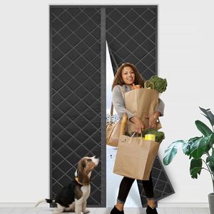 Magnetic Thermal Insulated Door Curtain,Insulation Screen Door with Hands Free Automatic Closing Weatherproof Oxford Material, Cool in Summer,Warm in Winter(Fit Door Size 36 x 83 Inch)