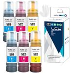 LCL T502 502 Ink Refill Bottles Replacement for ET2760 ET-4760 ET2750 ET-3760 ET-2850 ET-15000 ST-4000 ST-2000 ET-3710 ET-3850 ET-3750 ET-4850 ET-3830 ET4750 ET2700 ST3000 ET3700 ST-C2100 (2C2M2Y)