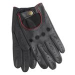 Dents Mens Delta Leather Driving Gloves - Red - Medium