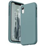 SURPHY Silicone Case Compatible with iPhone XR Case 6.1 inches, Soft Liquid Silicone Shockproof Phone Case (with Microfiber Lining) Compatible with XR (2018) 6.1 inches (Cactus Green)