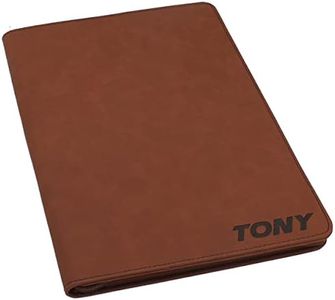 Personalized Portfolio Pad Holder with Zipper - Custom Padfolio (Rust)