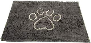 Dog Gone Smart Dirty Dog Doormat Cute Paw Print Ultra Water Absorbent Fast Drying Microfiber Small, Medium, Large and Runner Heavy Non-Skid/Slip Backing Machine Wash, Rain Snow Muddy Wet Shoes & Paws