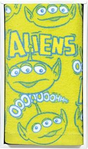 Marushin 2275010400 Towel Gift Set, Greetings, Moving, Disney Toy Story, Face Towel, 1 Piece, Many Aliens, Greetings, Move