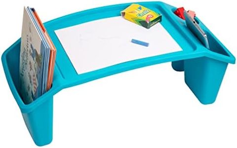 Mind Reader Kids Lap Desk, Activity Tray, Drawing, Stackable, Portable, Plastic, 22.25" L x 10.75" W x 8.5" H, Blue