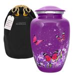 Trupoint Memorials Butterfly Urn for Ashes for Women — Cremation Urns for Human Ashes Adult Female, Decorative Urns for Ashes, Funeral Urns for Adult Ashes Women — Large, Mystic Butterfly