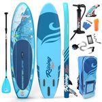 SereneLife Inflatable Stand Up Paddle Board, SUP Board- Paddleboards for Adults & Youth, Paddle Board Accessories,15.25 cm Thick Standup Paddleboarding, Non-Slip Deck, Wide Stance, Surf Control