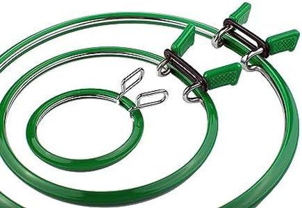Nurge Premium Quality, Metal Spring Tension Embroidery Hoops, Cross Stich Hoop, Darning Hoops, Embroidery Tension Shed (Green, Siz Mix)