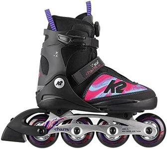 K2 Skates 30F0120 Charm Boa ALU - Patines, Negro/Rosa, L (35-40 cm)