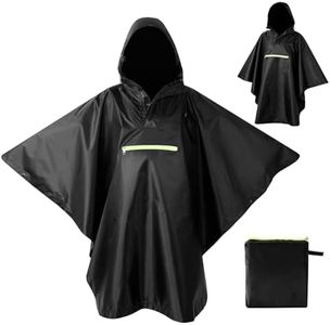 AiQInu Poncho Pluie Imperméable avec Manches Ventilées, Poche à Capuche, Bandes Réfléchissantes, Légère et Réutilisable, Pour le Camping, la Randonnée, l'Extérieur et l'Utilisation Quotidienne