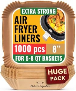 Air Fryer Liners Disposable 1000 Pcs, 8" Square Parchment Paper Non-Stick
