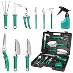 GIOVARA Stainless Gardening Tools Set (10 Pieces Green)