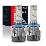 Alla Lighting S-HCR 2018 10000 Lumens White High Power SUPER Mini LED Headlight Bulb All-in-One Conversion Kits (H11 (H8, H9))