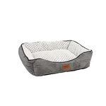 SENSIOHOME Sensio Pets Luxury Dog Cat Pet Bed Size Medium Mattress Mat for Dog Cat Crate House with Washable Cover, Super Soft Cosy Plush Warm Comfortable, Grey, 65x50x18cm