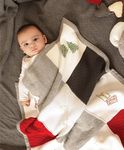 Mi Arcus Acrylic Christmas Check Knitted Multicolor Baby Blanket 90X70 Cm For Girls Boys Kids Infants Toddlers