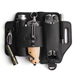 Topstache EDC Multitool Sheath for Belt,Leather Belt Pouch for Work and Daily Use,Gifts for Men,Secure and Convenient Tool Organizer for Flashlight and Multitool and Multitool Kits