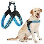 No Pull Dog Harness, Step in Reflective Mesh Padded Puppy Harness, No Choke Adjustable Dog Harness with 2 Buckles, Easy Walk for Medium Large Dog