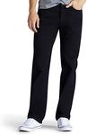 Lee Men's Relaxed Fit Straight Leg Jean, Double Black, 33W x 30L