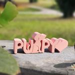 NUKKAD TALES Puppy Love Peach Aesthetic Table Decor - Home or Office Desk, Shelf. Quirky Room Decoration Showpiece, Birthdays, Corporate Gifting, and Inspiring Wall Decor.