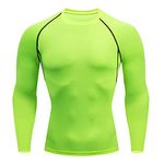 PRJN Mens Workout clothes men's short-sleeved t-shirt tops basketball running training bottoming shirt long-sleeved sports stretch tights Men's Long sleeve Long sleeve for Exercise Men's Gym Top