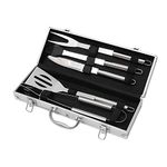 TOPWAY 5Pcs BBQ Grill Tool Set Stainless Steel for All BBQ Grills