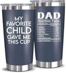 NewEleven Christmas Gifts For Dad - Birthday Gifts For Dad From Daughter, Son, Kids - Husband Gifts - Birthday Present Ideas For Father, Husband, New Dad, Bonus Dad From Daughter, Son - 20 Oz Tumbler