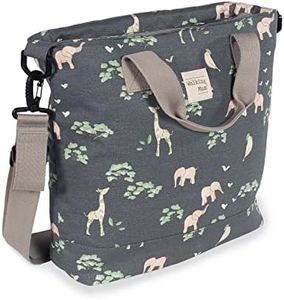 Walking Mum. Bolso Baobab. Bolsa pañalera para silla de paseo. Diseño versátil con asas cortas y asa larga para llevar en los hombros. Color Antracita. Medidas 41X36X13 cm (36291)