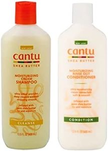 Cantu Moisturizing Cream Shampoo 13.5 oz & Moisturizing Rinse Out Conditioner 13.5 oz