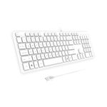 B.FRIENDit Wired USB Keyboard, Comfortable Quiet Chocolate Keys, Durable Ultra-Slim Wired Computer Keyboard for PC, Windows 10/8 / 7 / Vista, KB1430 - White