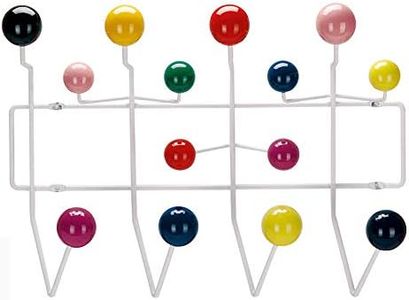 SHISEDECO Classic Hang it All Coat Rack, Mid Century Modern Wall Mounted Coat Hooks with Painted Solid Wooden Walnut Balls Wood Color Coat Hanger (Multicolor)