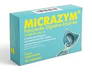 MICRAZYM 10,000 Ph.Euro.U 50 Capsules – Super Strength Pancreatic Digestive Enzymes Supplement – Amylase, Protease and Lipase in Our Unique Two-Stage Protect & Precision delivery Micro-Pellet System