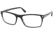 Eyeglasses Tom Ford FT 5295 055 Shiny Grad. Havana-to-transp. Grey/Blue Block L, Shiny Havana/Grey/Blue Block Lenses, Lens-56 Bridge-17 B-38.2 ED-59 Temple-145