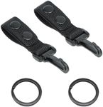 LUITON Duty Belt Keeper with Key Holder for 2¼" Wide Belt Nylon Keychain Police Key Strap Keeper with Snap Tactical Gear Clip, 2 Pack Belt Keychain