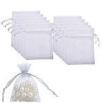 Organza Bags Small, 20 PCS Small Organza Bags Jewelry Pouches Organza Jewellery Bags 7 cm * 9 cm Jewelry Pouches Mini Organza Bags Drawstring Bag ​for Birthday, Party Supplies, Anniversary