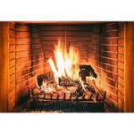 Burning Firewoods Photo Backdrop Large Fireplace Flaming Woods Camping Poster Outdoor Travel Barbeques Party Christmas Winter Happy New Year Photography Background Photo Studio Props 7x5ft