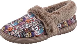 Skechers Women's Too Cozy-Chic Cat Slippers, Multicoloured, 6 UK