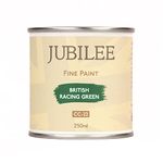 Guild Lane Jubilee Fine Paint - British Racing Green - Furniture, Metal, Fabric, Glass & More - Indoor & Outdoors - Water-Based Acrylic Paint - 250ml