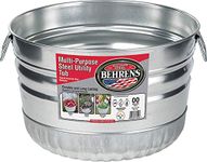 Behrens 32S, 1 Bushel Galvanized Steel Utility Basket