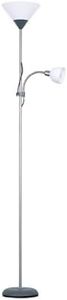 MiniSun | Modern Metallic Silver 2 Way Mother/Father Parent and Child Floor Lamp | Floor Lamps & Torchieres, Home Décor, Improvement & Lifestyle Essential