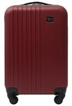 Travelers Club Cosmo Hardside Spinner Luggage, Rhubarb Red, Carry-On 20-Inch, Cosmo Hardside Spinner Luggage