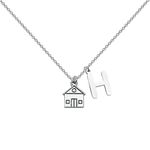 BAUNA HS Inspired House Necklace Album Jewelry Gift for Singer fans Letter H Necklace (Letter H Necklace)