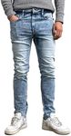 Southpole Men's Stretch Signature Denim, Light Sand Blue, 36W x 30L