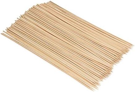 Navaris Set de 100 brochetas para Barbacoa - Pinchos de Madera de bambú para Asar - Juego de espetos de 40CM para Asar Carne sardinas Verduras