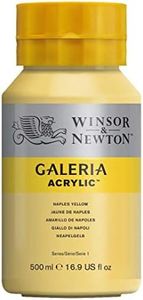 Winsor & Newton 2150422 Galeria Acrylic Paint, High Pigmentation, Non-fading, Butter Consistency, 500 ml Pot - Naples Yellow