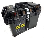 Bison V2 Deluxe Battery Box Carrier with 5 X USB Chargers Plus 12v Outputs, Breakers and LED Meter