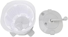 Manual Washing Machine, Nordic Grey Removable Manual Washing Machine ABS and Stainless Steel Portable Hand Crank Washing Machine for Dormitory Apartment Camping