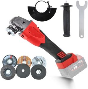 Cordless Angle Grinder for Milwaukee M18 18V Battery, 125mm Cordless Grinder with Brushless Motor, 12000RPM Electric Grinding Tool for Cutting, Grinding and Polishing (No Battery)