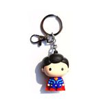 Dc Cute Super Man Silicone 3D Keychain With Metal Hook Keyring|Dc Joker|Super Man Logo|Shazam keychain|Flash|Bat Man|Aqua Man Keychain For Bike,Car, Girls,Men (SUPER MAN)